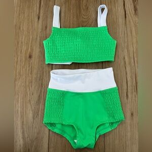 Jo + Jax green and white set